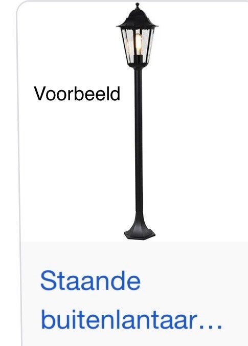 3 Buiten Lantarens Zwart - Nieuw in doos, Ophalen, Overige materialen, Minder dan 50 watt, Staande lamp