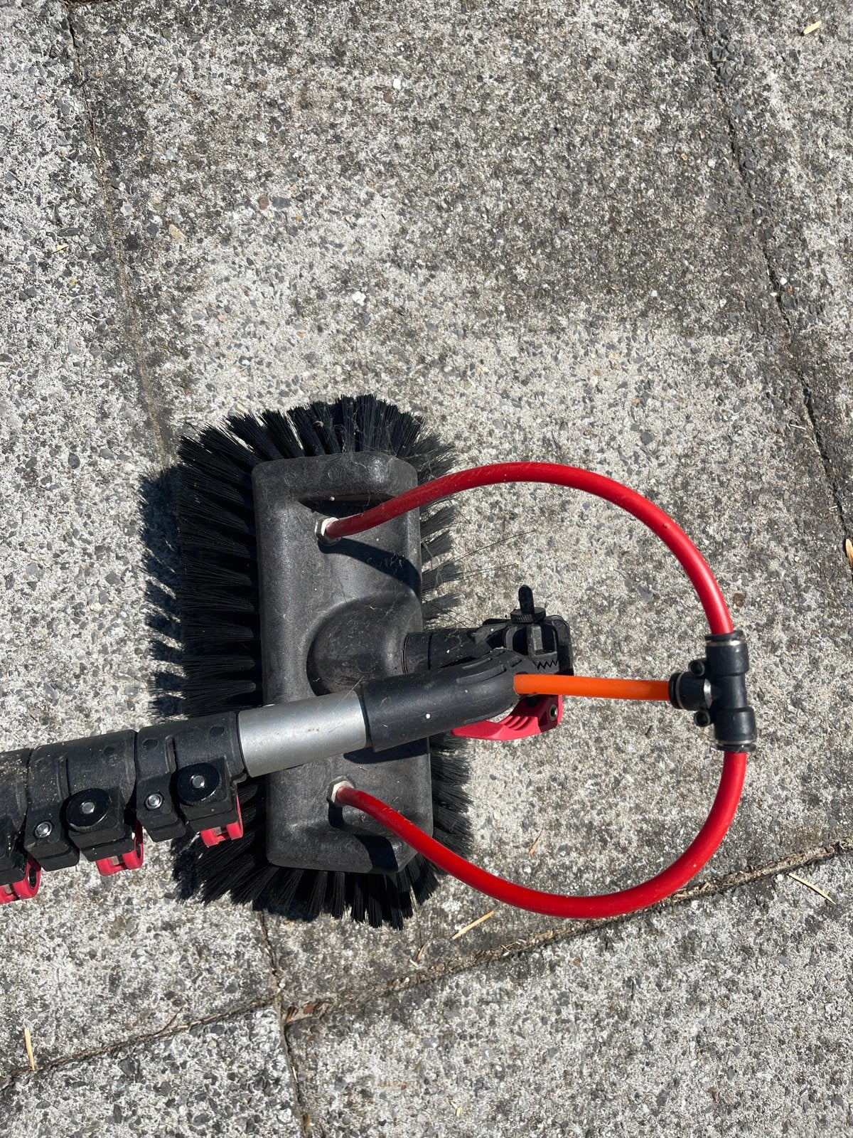 Aquascopic Telescoop Wasborstel 13,5 meter met 2 Borstels, Ophalen, Zo goed als nieuw