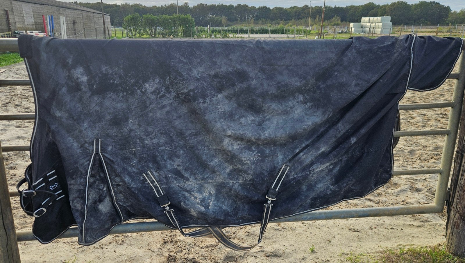 Riding World regendeken met fleece high neck maat 215cm, Dieren en Toebehoren, Ophalen, Gebruikt, Deken, Overige merken