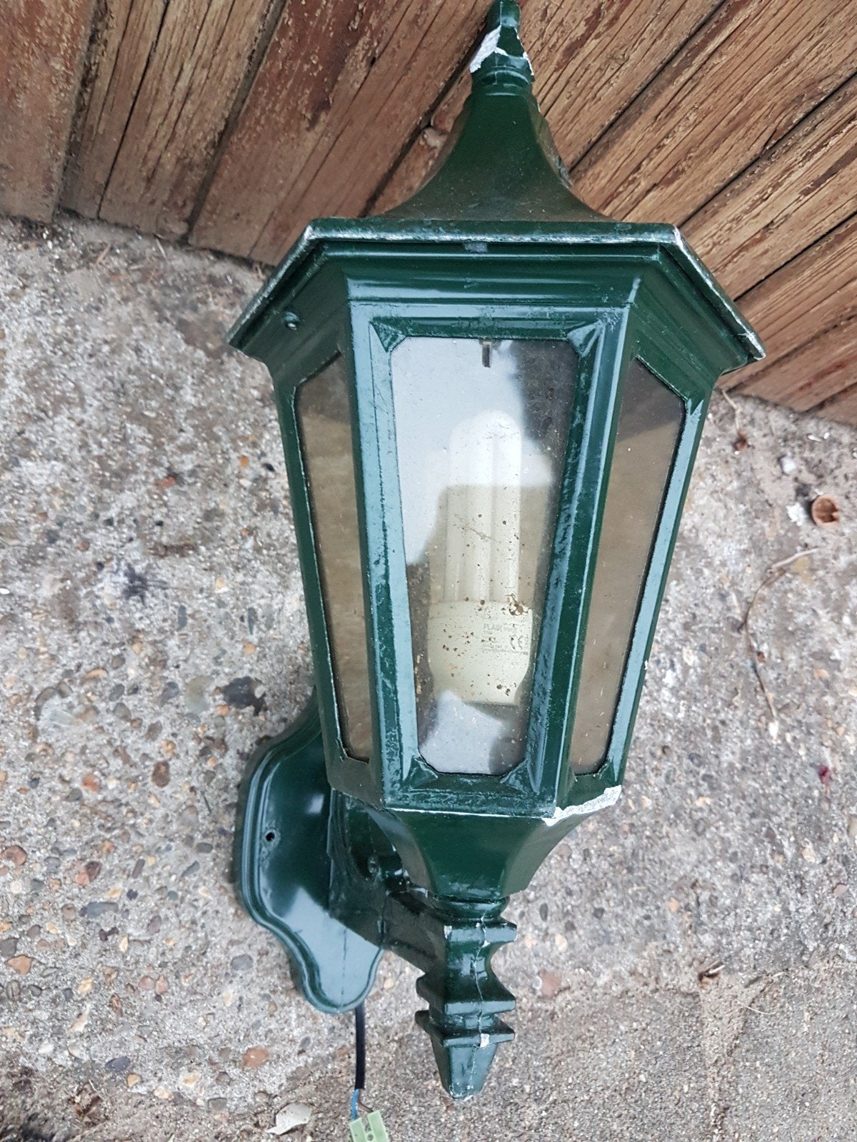 buitenlamp groen landelijk stijl, Tuin en Terras, Ophalen, Gebruikt, Wandlamp, Aluminium