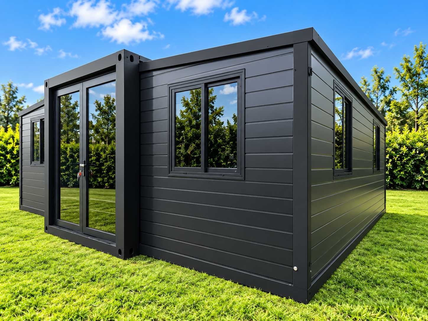 Rhino Houses 20ft metal caved wall panel , full welding roof