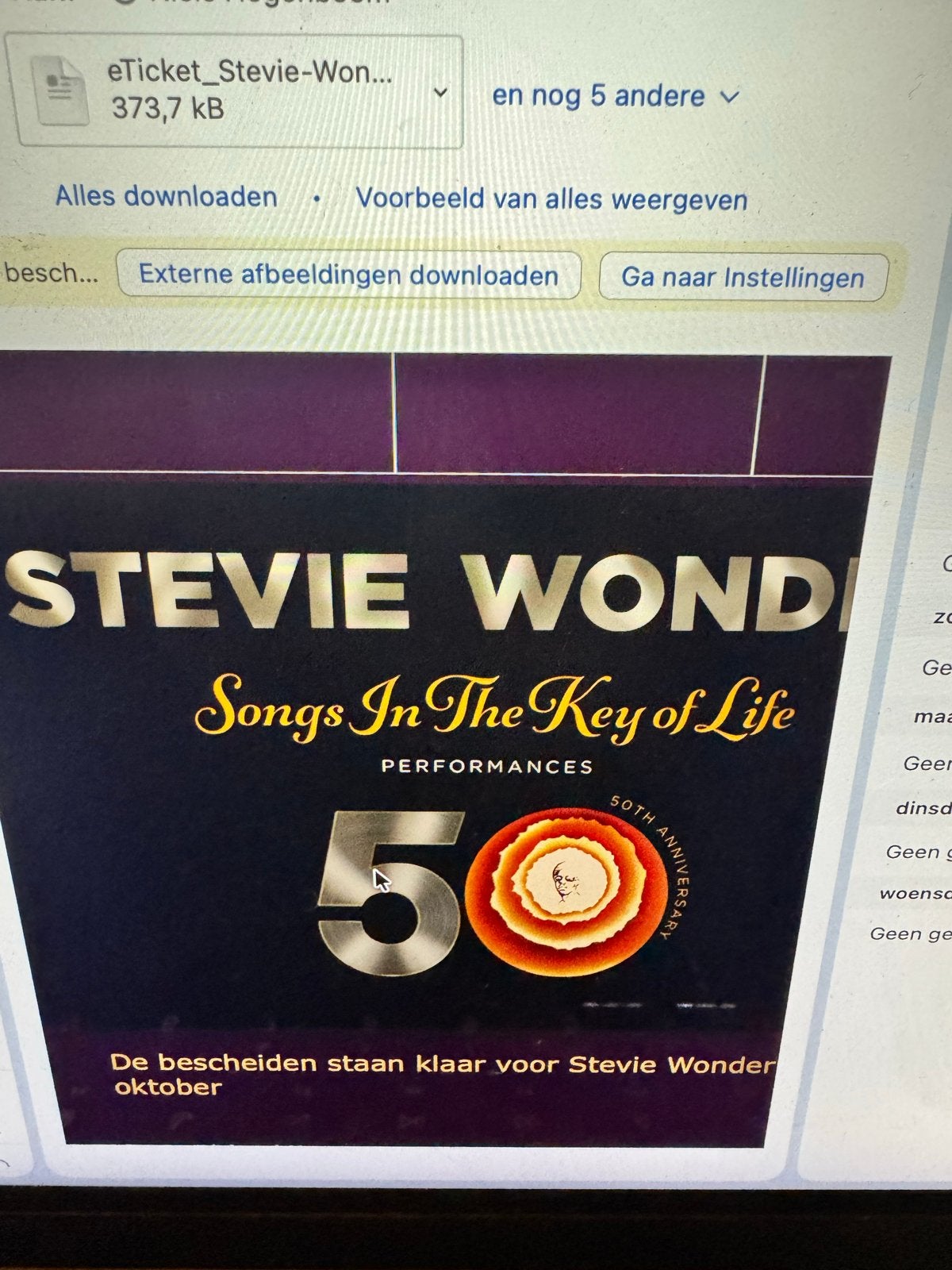 Stevie Wonder, VIP, 28 oktober, Ziggo Dome, Tickets en Kaartjes, Twee personen