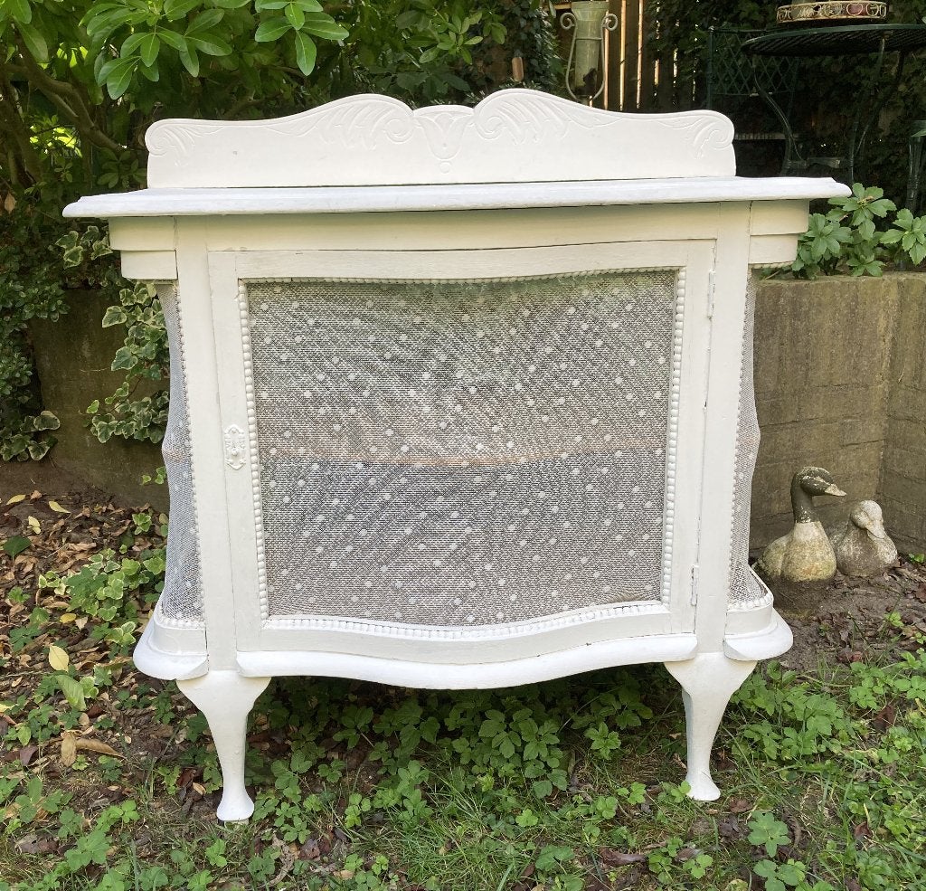 Brocante oud houten theekastje, Ophalen
