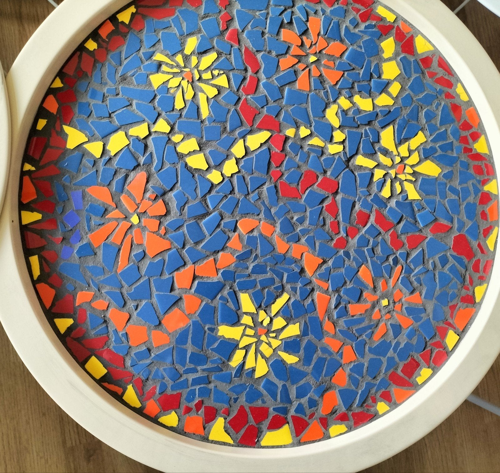 bijzettafeltjes met mozaïek, 45 tot 60 cm, Minder dan 55 cm, Metaal of Aluminium, Rond
