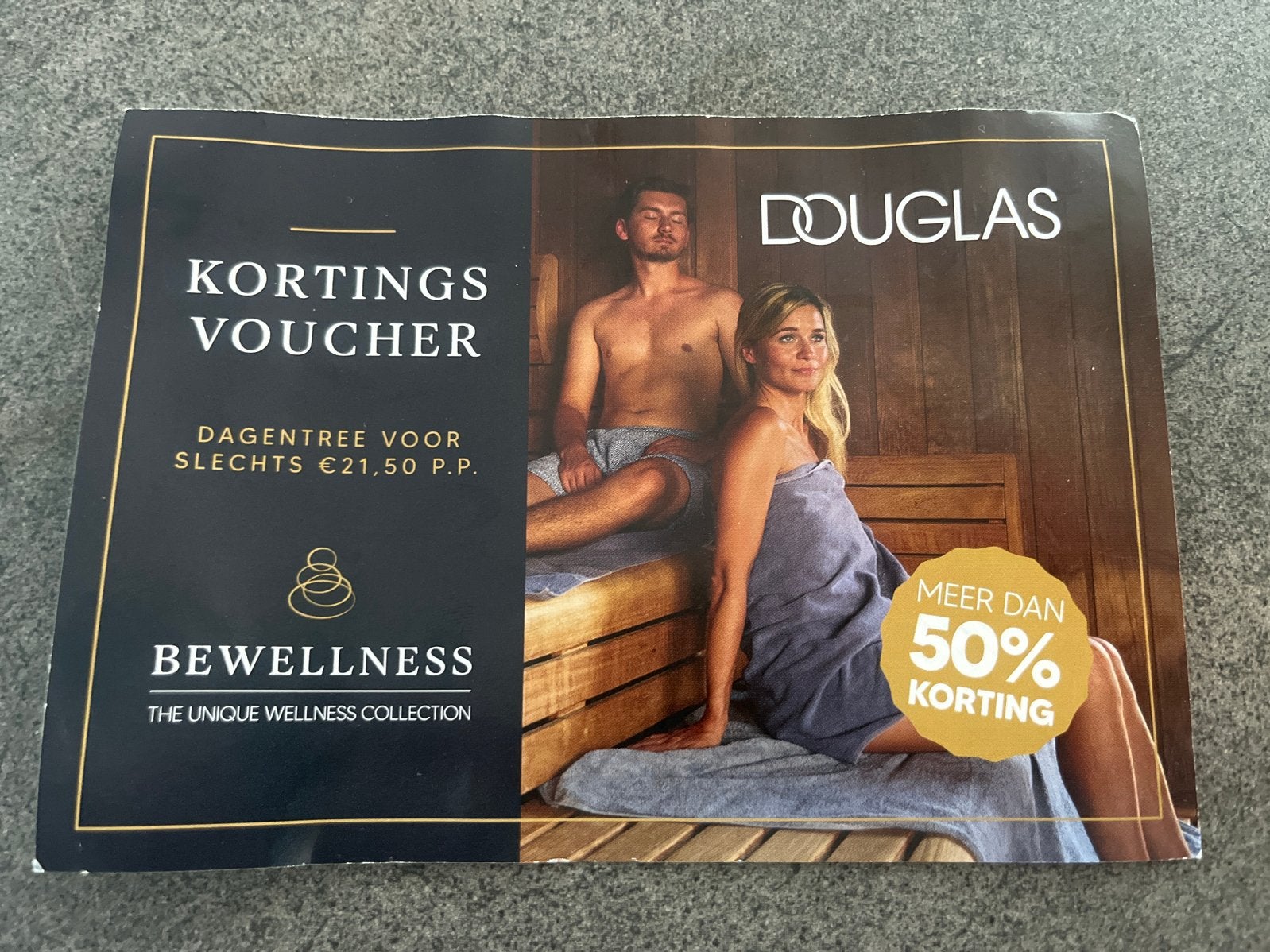 Bewellness bon, Eén persoon, Kortingsbon, Spa of Sauna