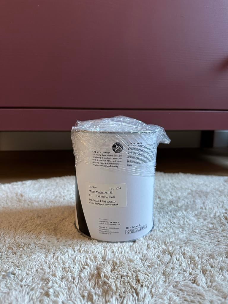 Nieuwe pot LAB Vestingh verf/lak - Merlot Mania, Paars, Nieuw, Ophalen of Verzenden, Lak