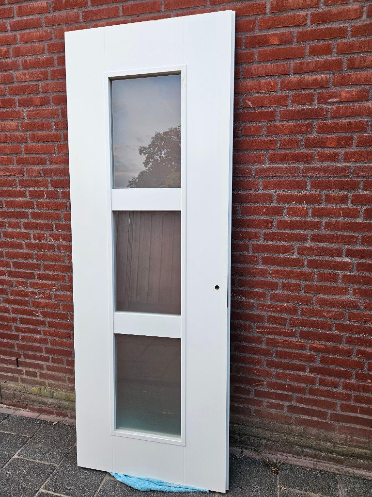 Jan des Bouvrie opdekdeur 231,5 x 85,4 melkglas Rechts, Doe-het-zelf en Verbouw, Deuren en Horren, 80 tot 100 cm, 215 cm of meer
