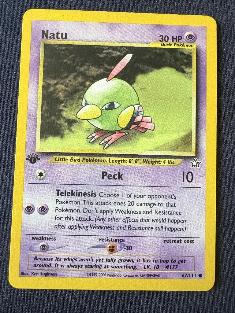 Natu 1st Edition - Neo Genesis 67/111 - Mint, Ophalen of Verzenden, Zo goed als nieuw, Losse kaart