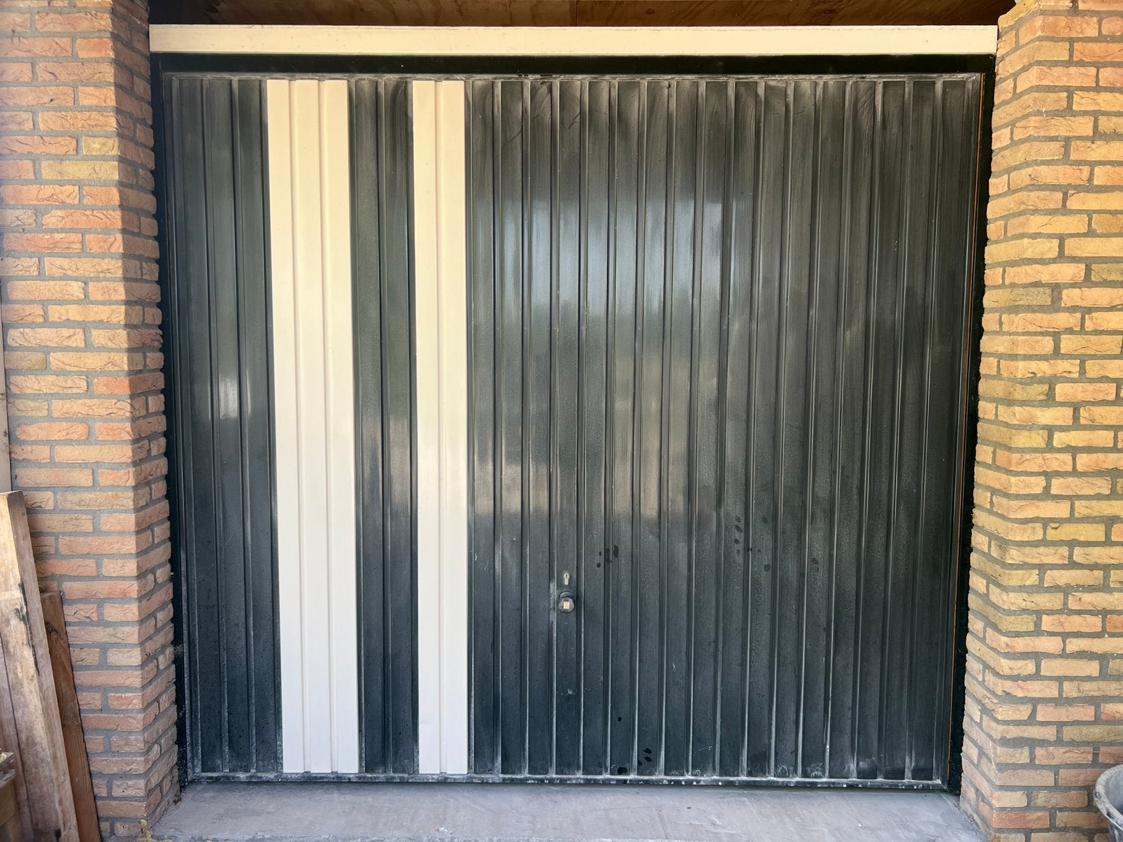 Garagedeur/kanteldeur, Doe-het-zelf en Verbouw, Deuren en Horren, Ophalen, Gebruikt, 120 cm of meer, Garagedeur