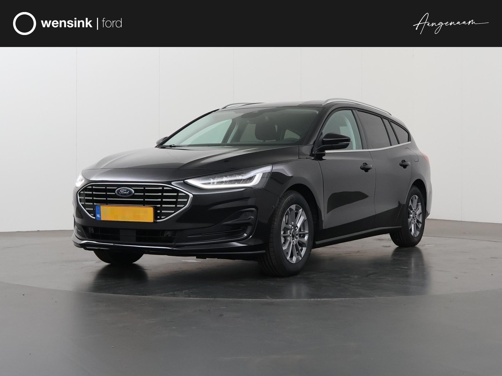 Ford Focus Wagon 1.0 EcoBoost Hybrid Titanium Winterpack, Auto's, Zwart, Origineel Nederlands, Handgeschakeld, 999 cc