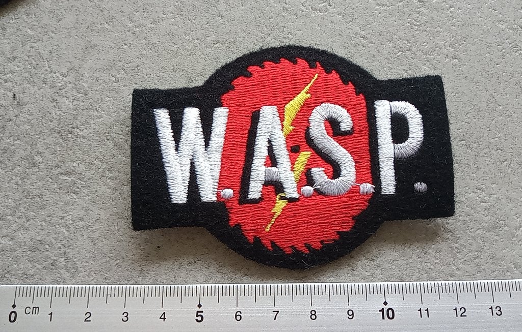 W.A.S.P. vintage shaped logo patch w69 zeer zeldzaam Wasp, Verzenden, Nieuw, Kleding