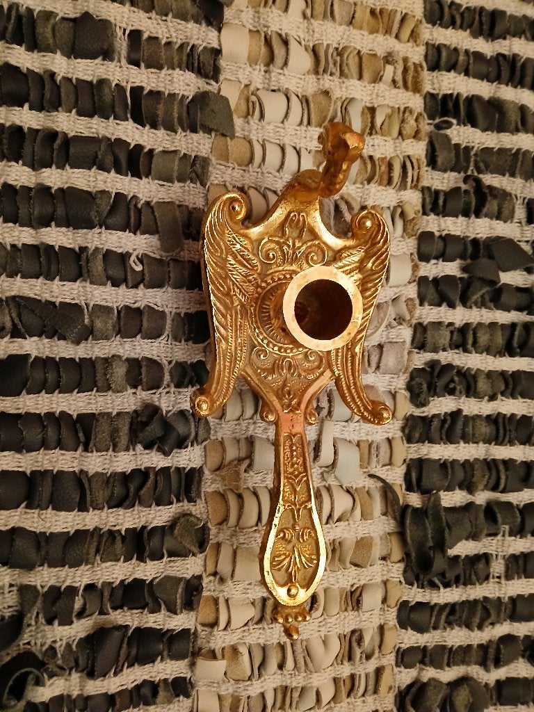 Antieke Bronzen pauwenkandelaar, Antiek en Kunst, Verzenden, Brons