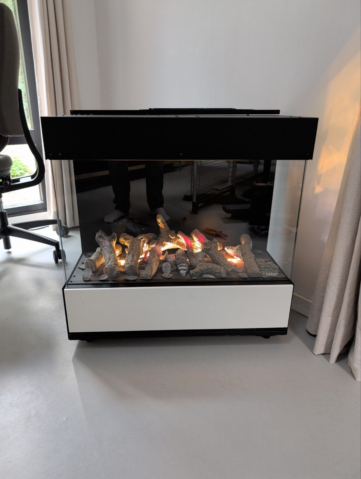 Faber 3 Step Opti-Myst Haard - Dimplex, Huis en Inrichting, Ophalen, Gebruikt, Vrijstaande haard, Elektrische haard
