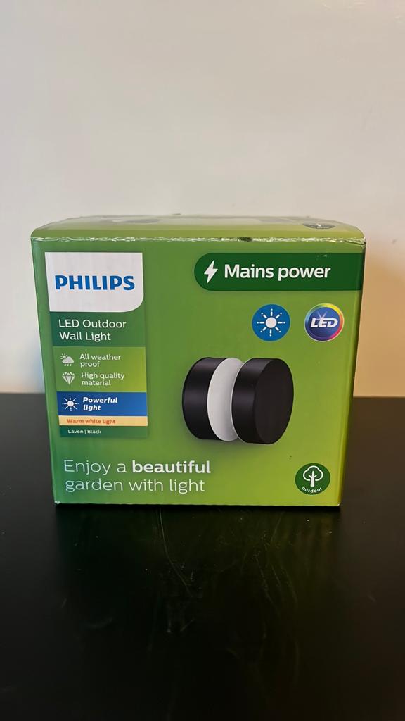 Philips buitenlamp Laven Zwart, Tuin en Terras, Ophalen of Verzenden, Nieuw