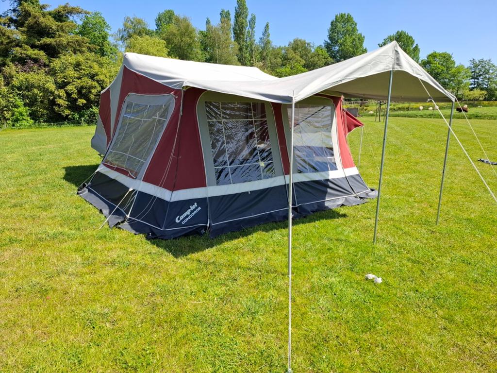 Camplet Concorde vouwwagen – 4‑persoons – Zeer nette staat, Caravans en Kamperen, Ophalen, Tot en met 4, Aanwezig, Camp-Let