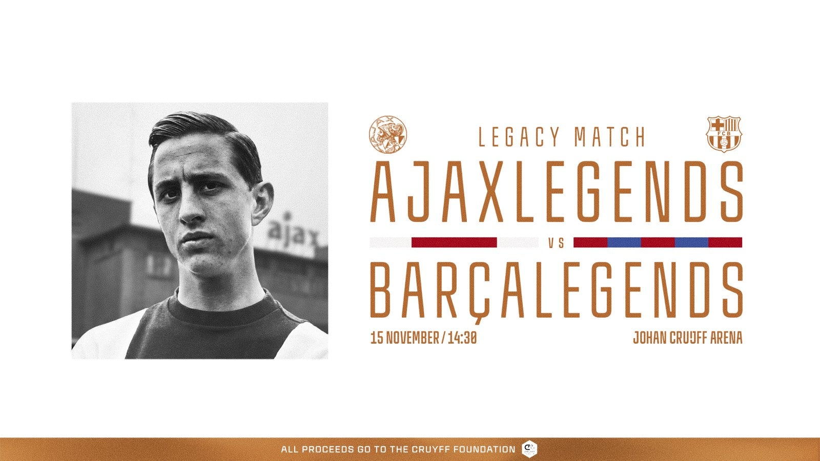 Ring 1 Ajax Legends - Barcelona legends 2, 3 of 4 tickets, Twee personen, November