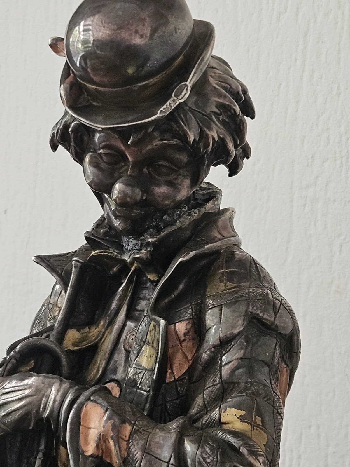Vintage Italiaans Zilveren Clownsbeeld  Gemarkeerd Arezzo, Ophalen of Verzenden