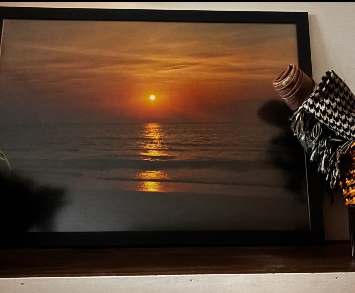 60-80 cm ongeveer lijst met print, Met afbeelding, 80 cm, Zo goed als nieuw, 60 cm