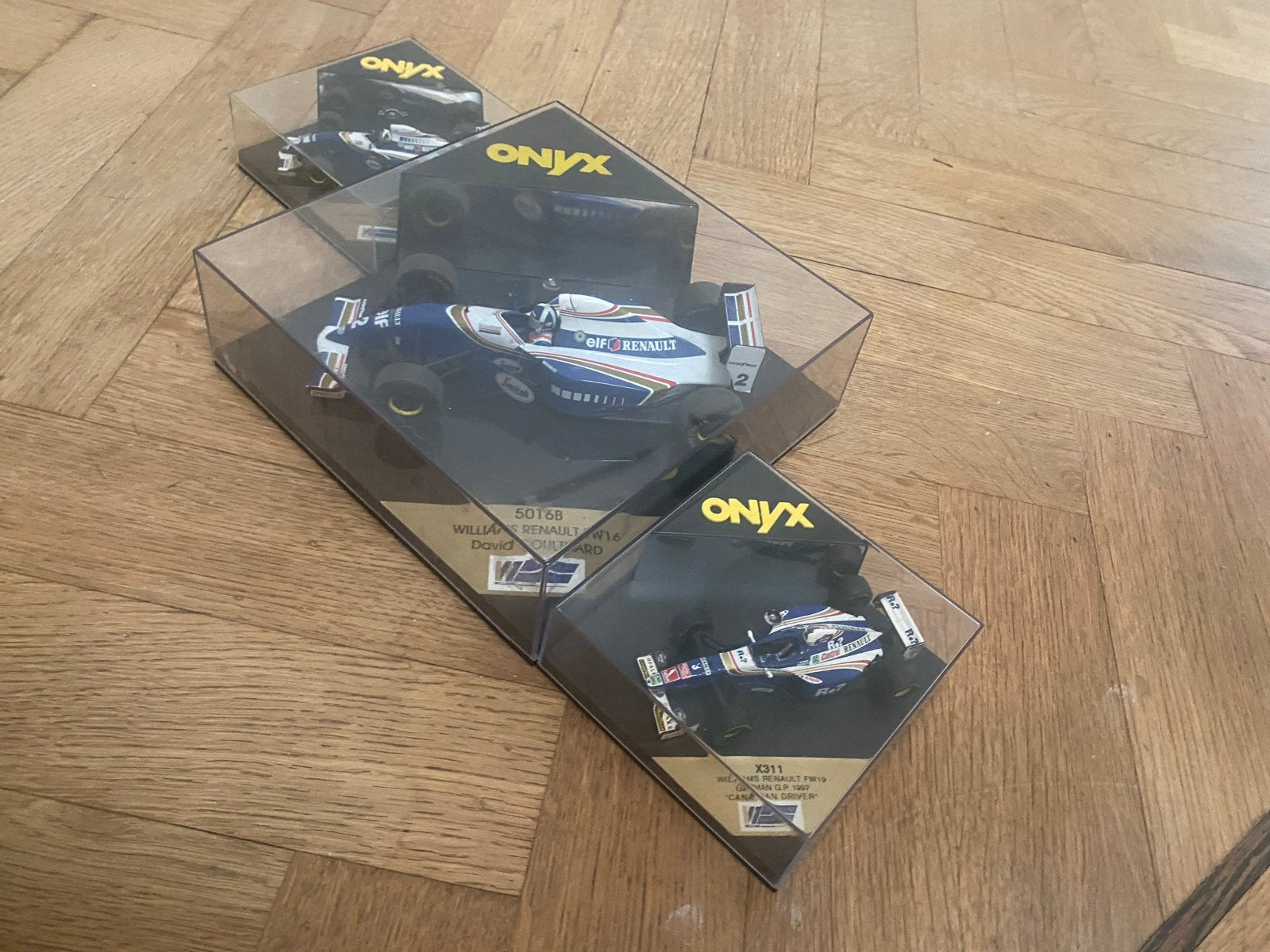 3x Onyx F1 Williams schaalmodellen (2x David Coulthard), Ophalen of Verzenden, Zo goed als nieuw, Overige typen, Overige merken