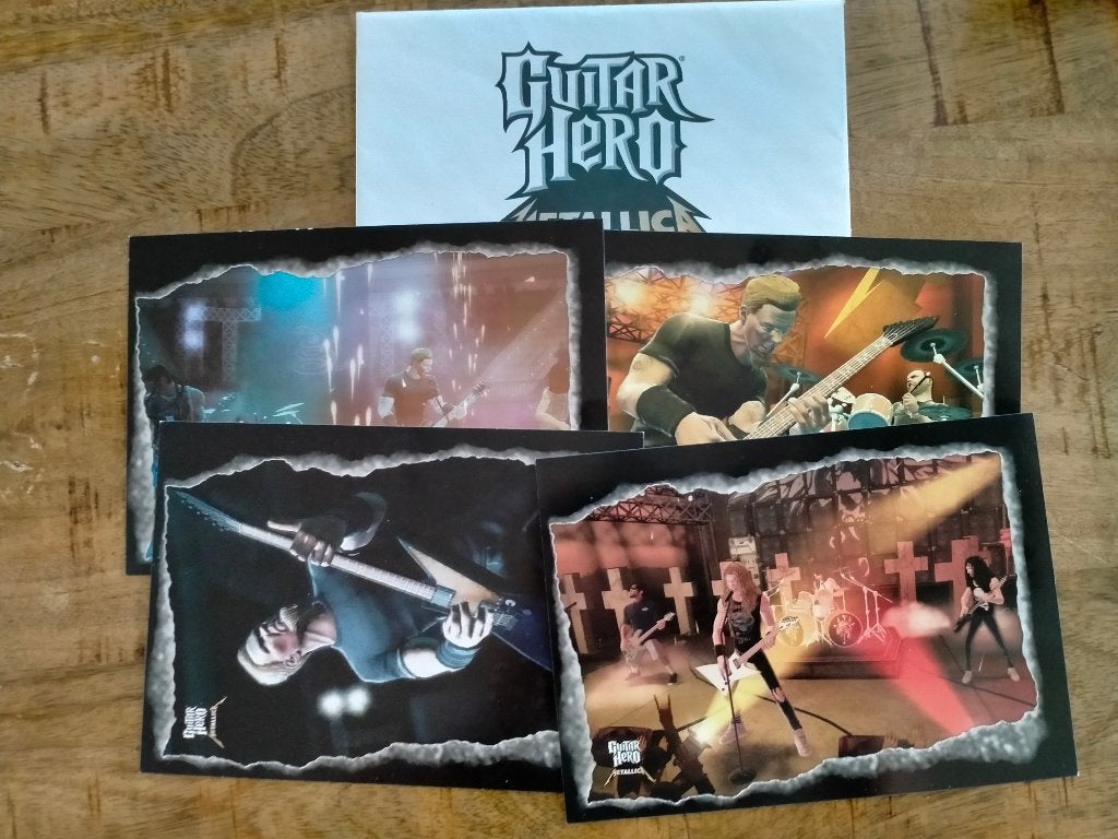 Metallica Guitar Hero game kaarten set envelop, Verzenden, Zo goed als nieuw, Foto of Kaart