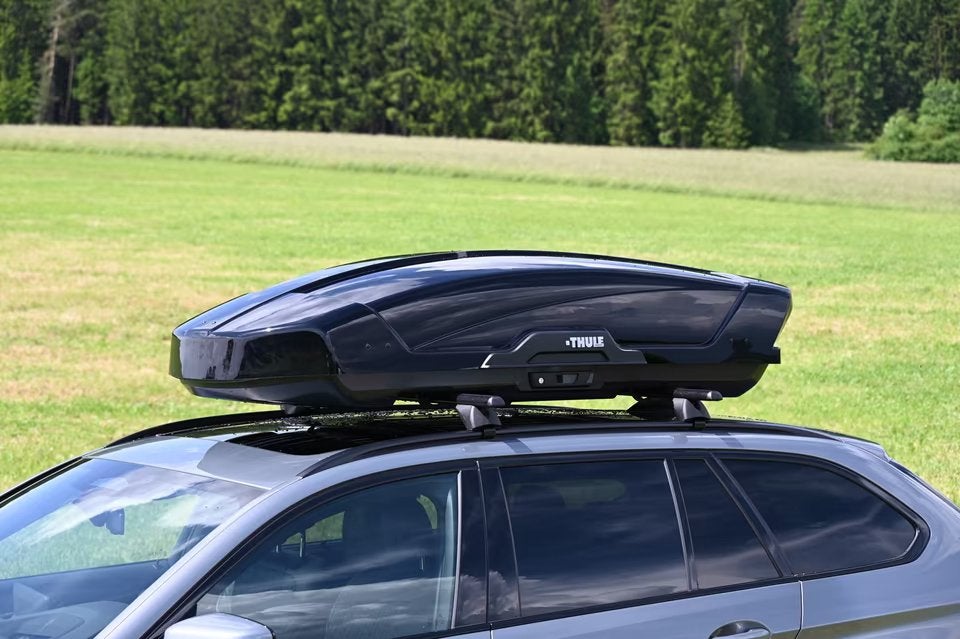 TE HUUR Thule Motion XT L 450 Liter Black Glossy Dakkoffer, Auto diversen, Dakkoffers, Ophalen, Zo goed als nieuw