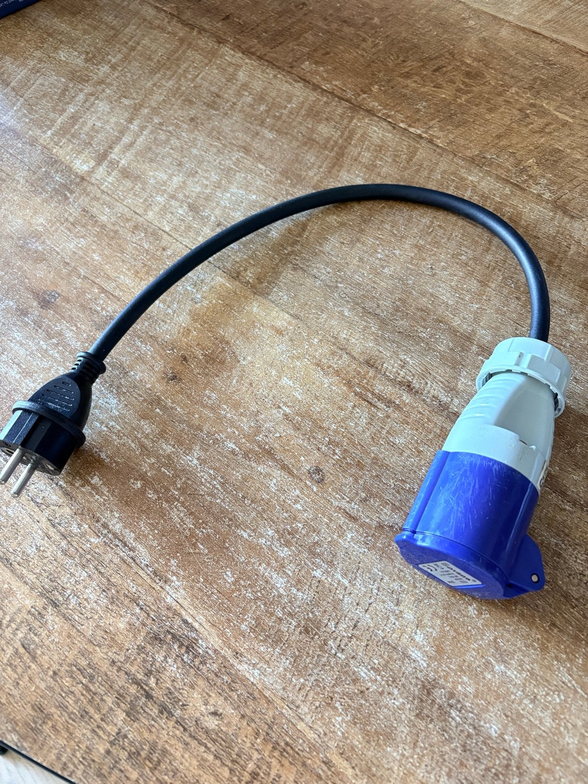 Verloopkabel CEE stekker naar contrastekker, Caravans en Kamperen, Ophalen of Verzenden, Zo goed als nieuw