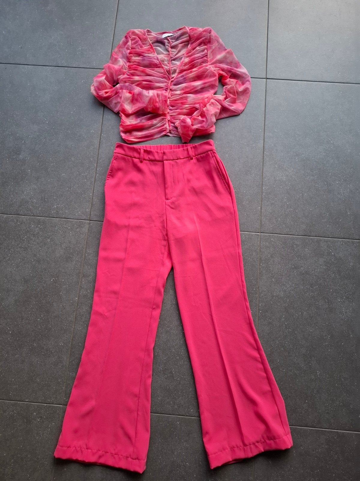 Roze broek en top set, Maat 38/40 (M), Ophalen of Verzenden, Zo goed als nieuw, Loavies, Cotton Club