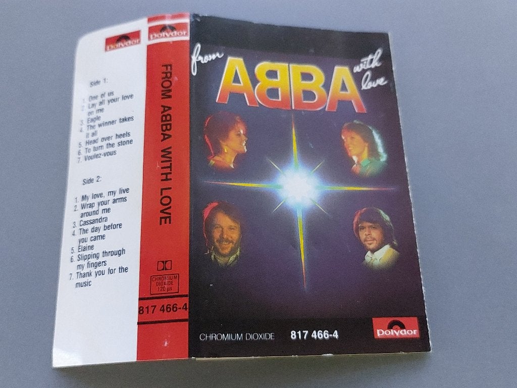 ABBA - FROM ABBA WITH LOVE (MC), 1 bandje, Ophalen of Verzenden, Zo goed als nieuw, Origineel