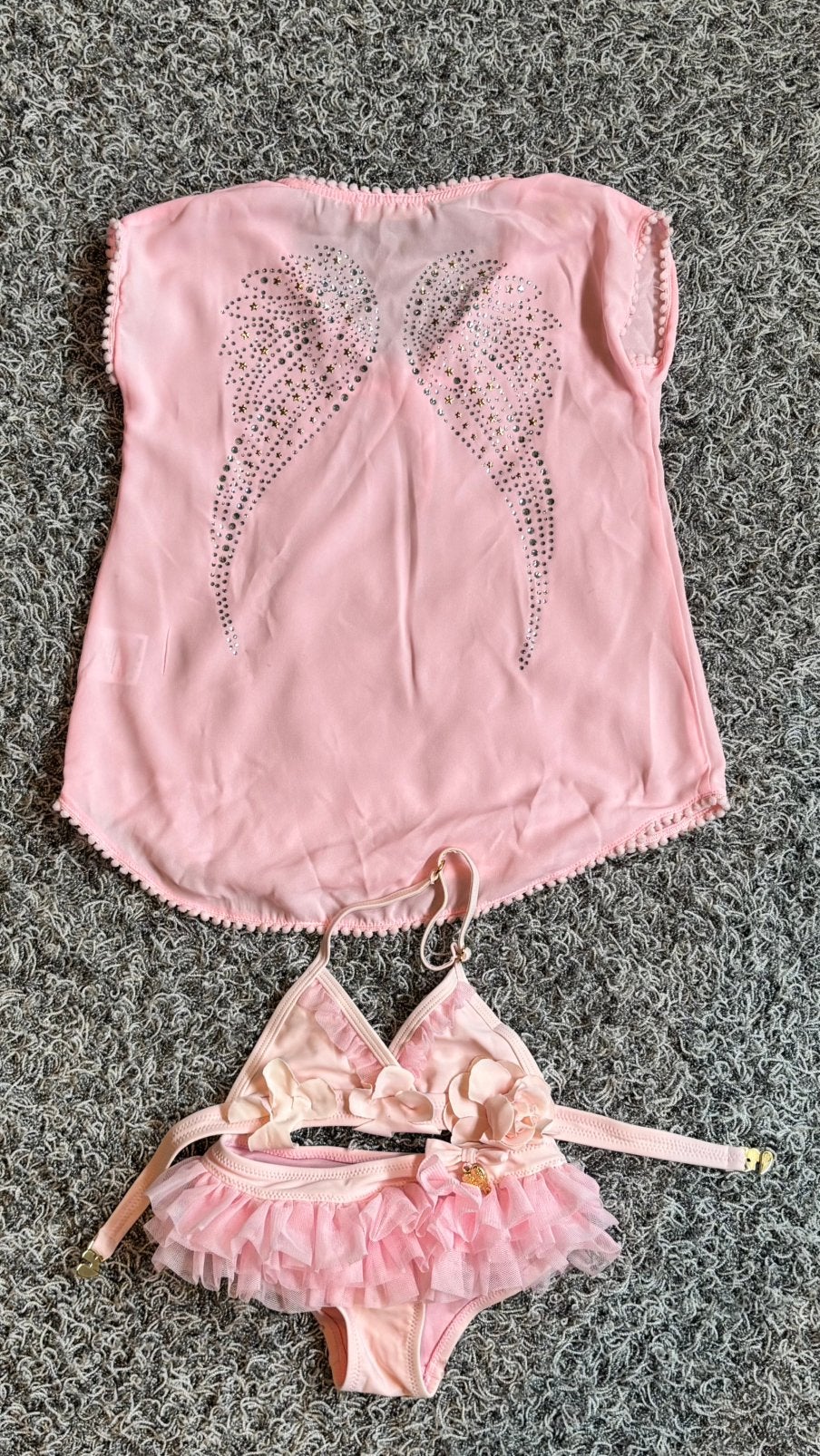 Angels face bikini met bijpassend jurkje 2/3 jaar, Ophalen of Verzenden, Zo goed als nieuw, Meisje, Setje