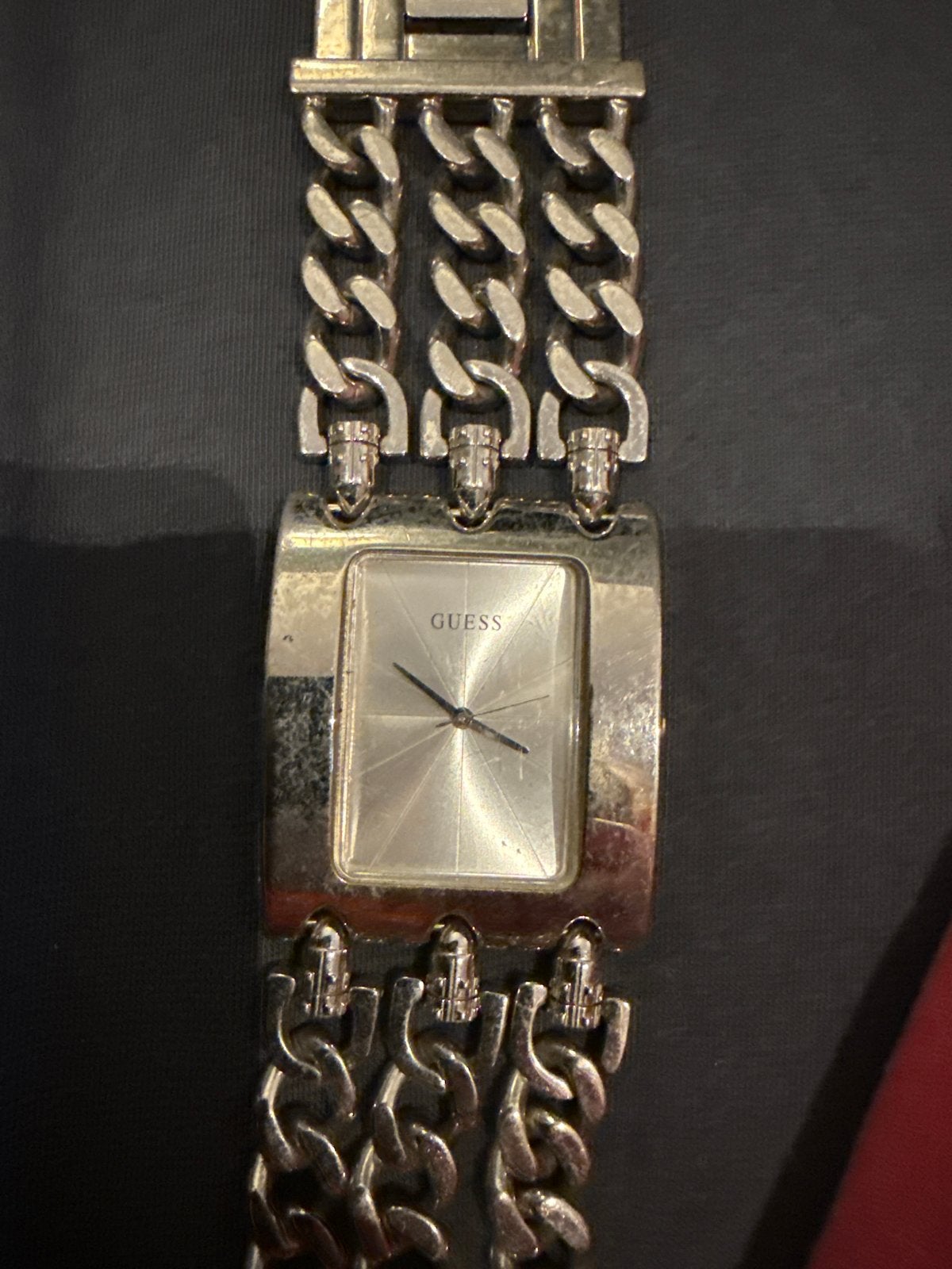 Guess Horloge - Stijlvol Polshorloge met Schakelband, Ophalen, Gebruikt, Staal, Guess