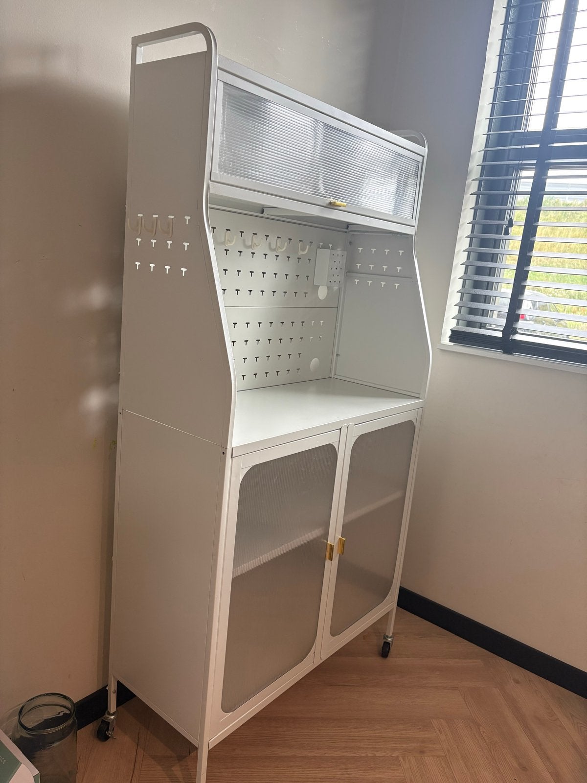 Bidesen Koffiekast GRATIS OPHALEN  Keukenrek Dressoir Wit, Ophalen, Metaal, Wit, Overige merken