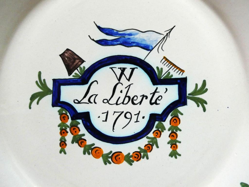 Frans bord Nevers  VV Liberté 1791 revolutionair tijdperk, Antiek en Kunst, Ophalen of Verzenden