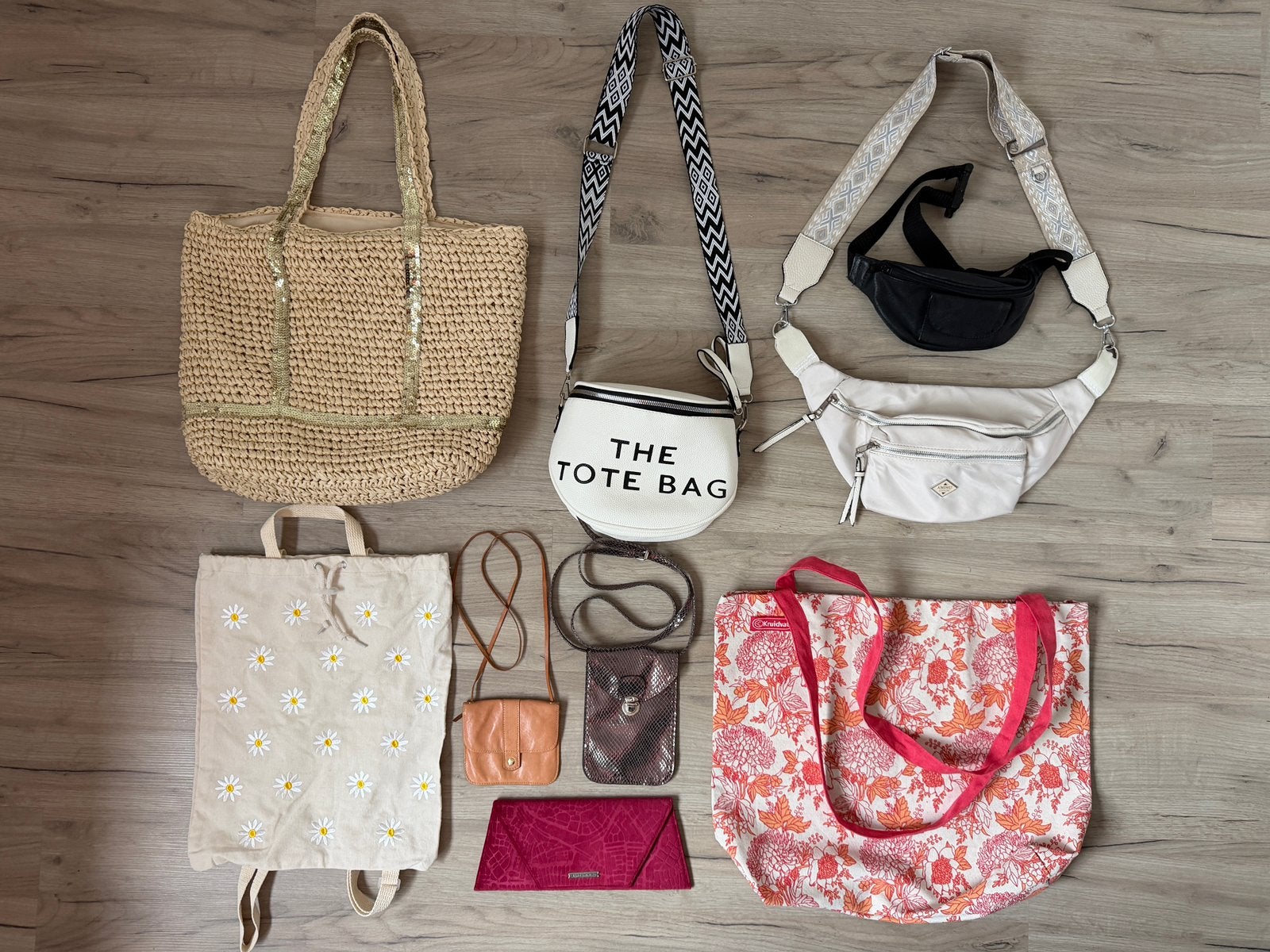 Set van 9 tassen oa Hema, The Tote Bag, Jantaminiau, Lascana, Ophalen of Verzenden, Zo goed als nieuw