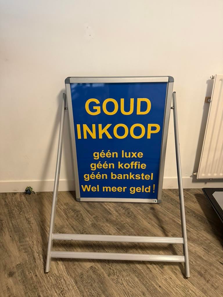 Reclamebord .b1 formaat . Zwaar metaal bord., Verzamelen, Ophalen, Zo goed als nieuw, Reclamebord