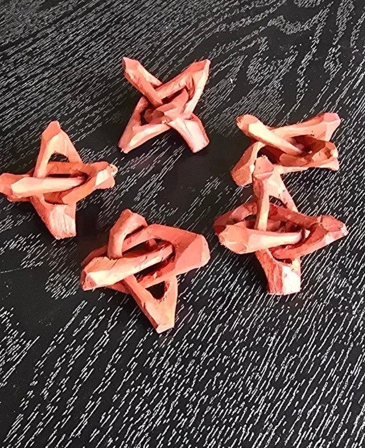 Set van 5 houten standaards voor bollen/eieren, Antiek en Kunst, Ophalen of Verzenden