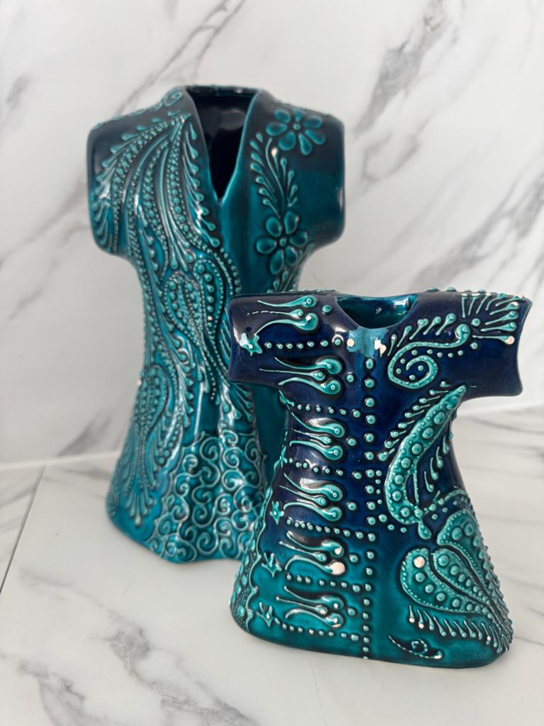 Set van 2 handgemaakte Turkse keramische kaftans, Ophalen of Verzenden