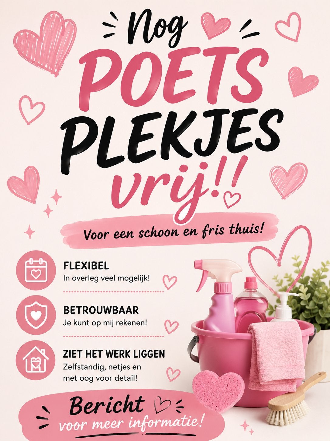 Poetshulp aangeboden!, Huis en Inrichting, Schoonmaakartikelen, Ophalen of Verzenden