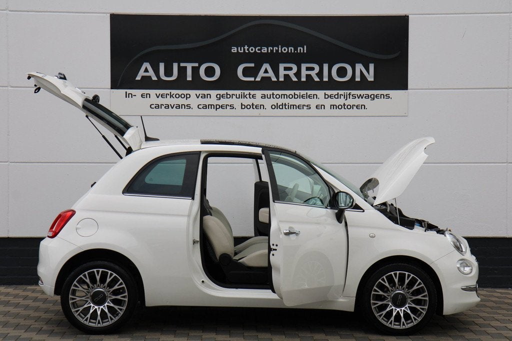 Fiat 500 1.0 Hybrid Star Pano Carplay Xenon Navi Cruise !, Auto's, Fiat, Voorwielaandrijving, Gebruikt, 4 stoelen, Leder en Stof