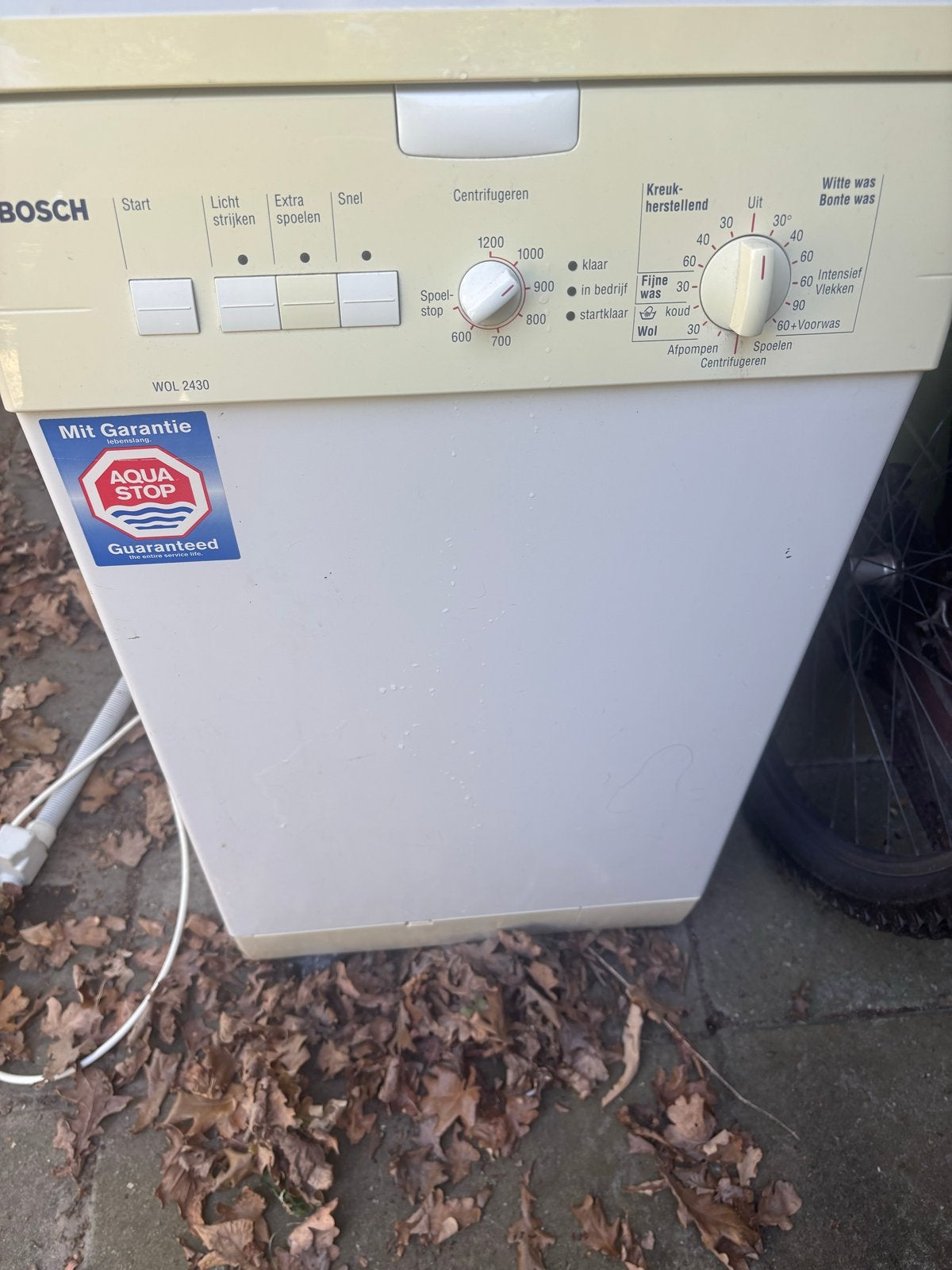 Bosch WOL 2430 Wasmachine met Aquastop, Ophalen, Gebruikt, Voorlader, Kort programma