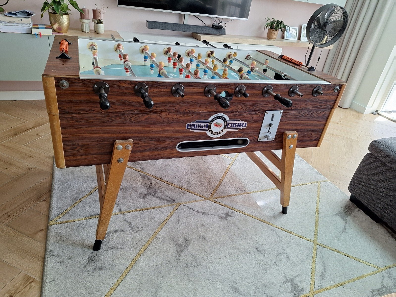 Vintage Deutscher Meister voetbaltafel, Ophalen, Gebruikt