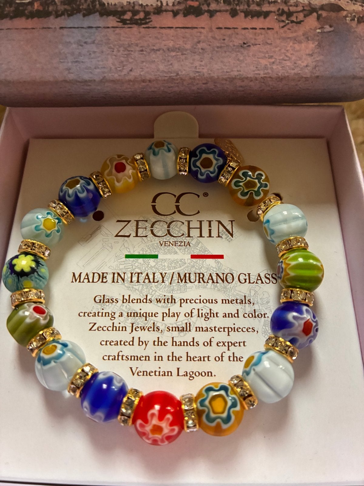 CC Zecchin Murano Glas Armband - Handgemaakt in Italië, Sieraden, Tassen en Uiterlijk, Armbanden, Overige materialen, Overige kleuren