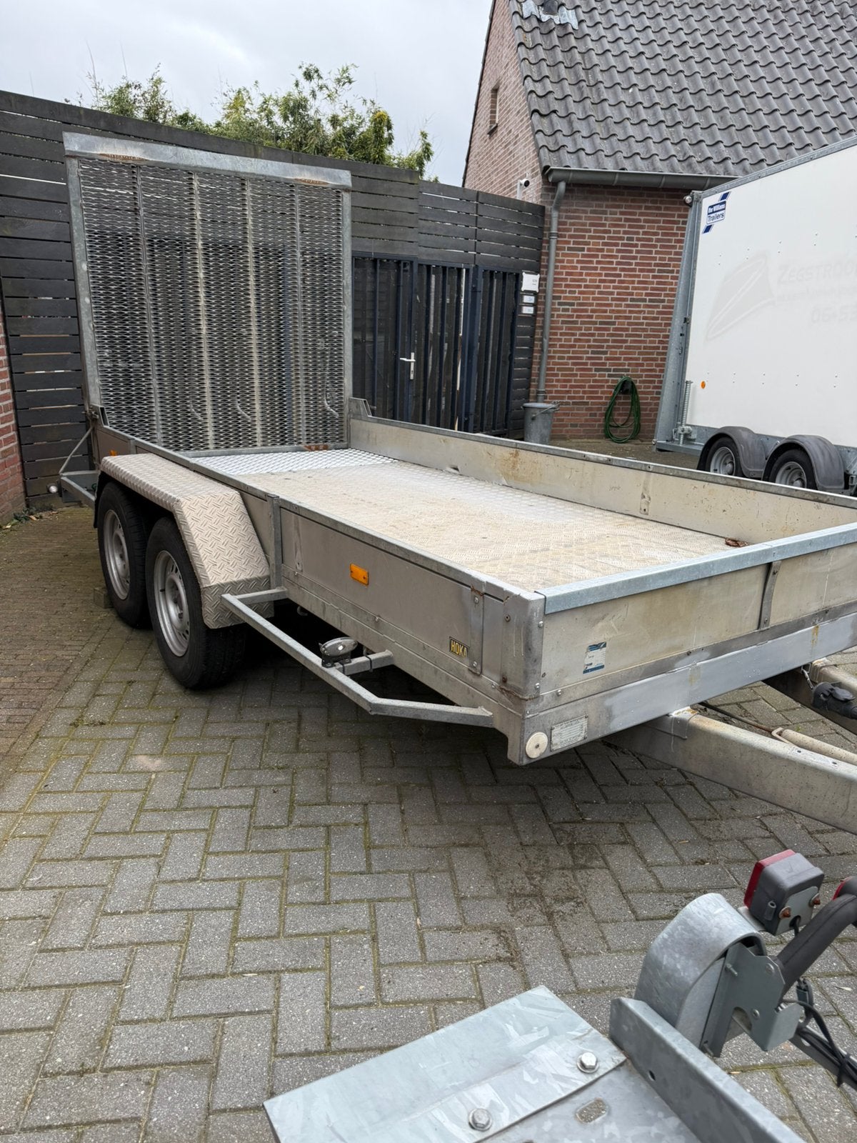 Machinetransporter Hoka 3,60x1,60 3,5Ton oprijklep led verl., Ophalen, Gebruikt