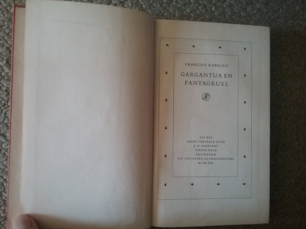 François Rabelais / Gargantua & Pantagruel (1971; NL tekst), Ophalen of Verzenden, Gelezen, Europa overig