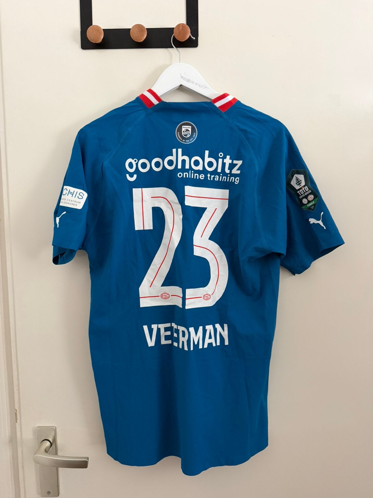 Veerman Bekerfinale PSV-Ajax Matchworn, Ophalen of Verzenden, Zo goed als nieuw, PSV, Shirt