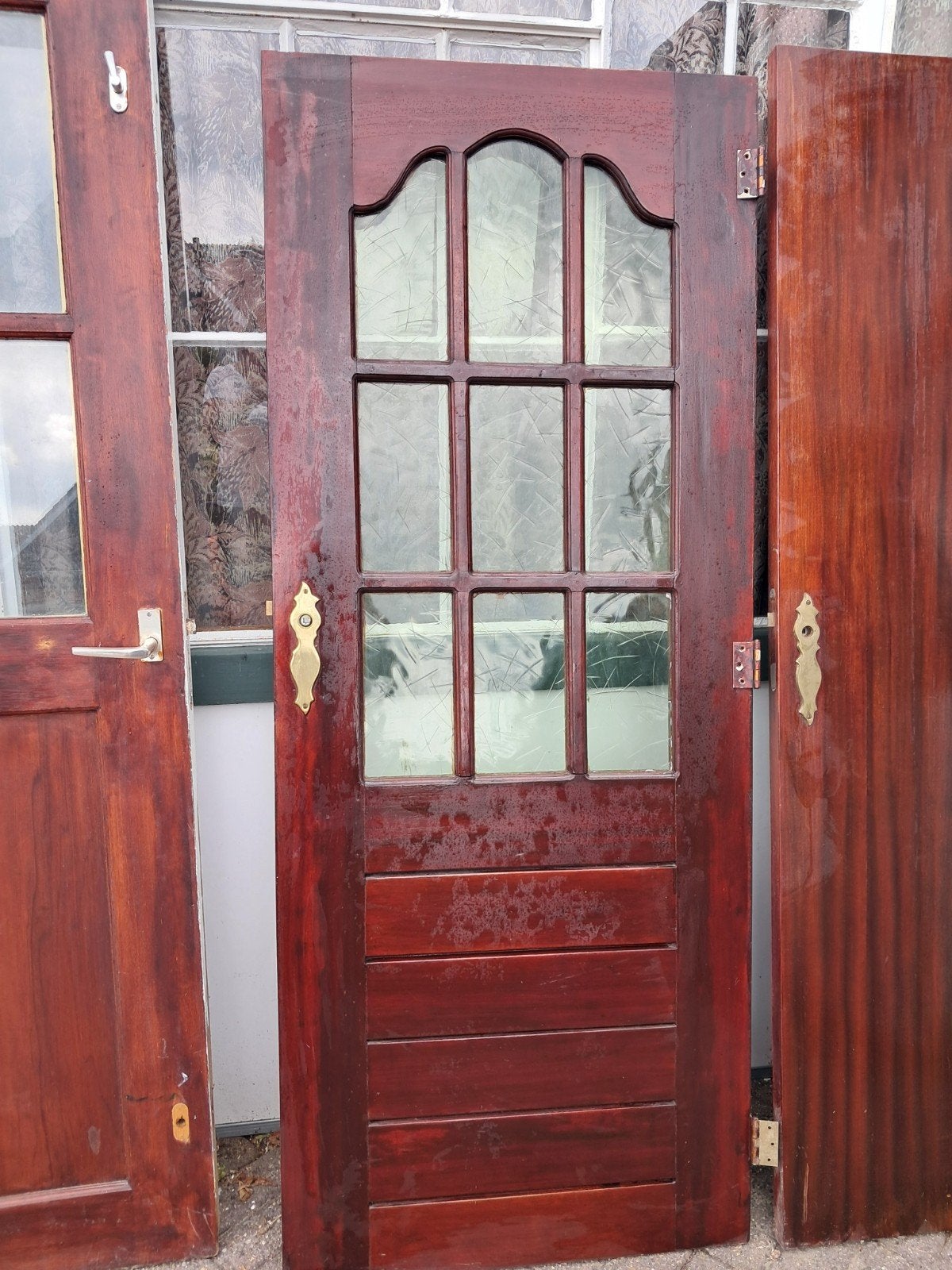 4 deuren .2 hardhouten 2 fineer., Doe-het-zelf en Verbouw, Deuren en Horren, Ophalen, Binnendeur, 200 tot 215 cm