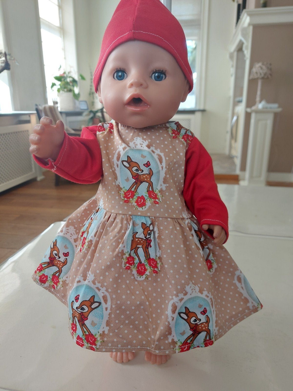 leuk 3 delig bambi set baby born pop 43cm, Ophalen of Verzenden, Nieuw, Babypop