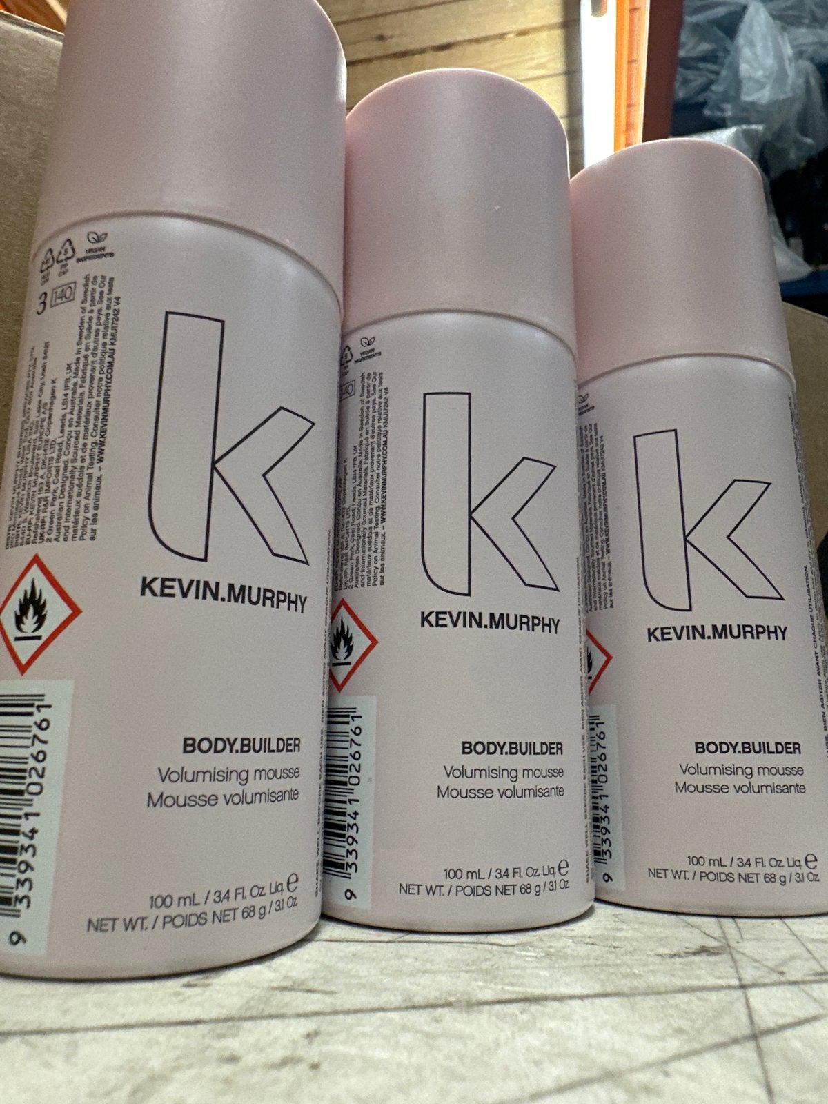 3x Kevin Murphy Body Builder Volumising Mousse 100ml, Sieraden, Tassen en Uiterlijk, Uiterlijk | Haarverzorging, Gel, Wax, Haarlak of Mousse