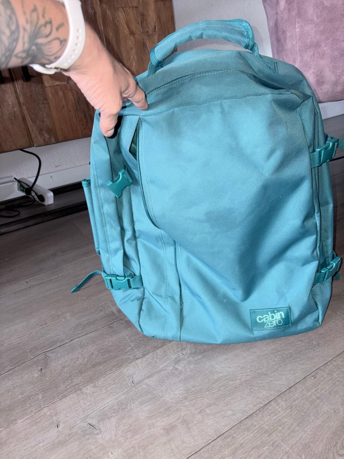 Cabin Zero Rugzak - Turquoise - 44L, Gebruikt, 25 tot 40 cm, Ophalen of Verzenden, Overige merken