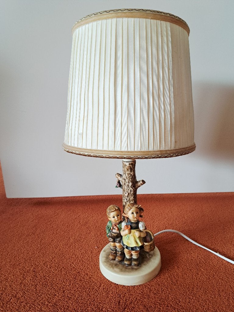 Vintage Goebel Hummeltjes Tafellamp - 'W. Germany' Porselein, Figuurlamp, Gebruikt, Overige merken, Vintage