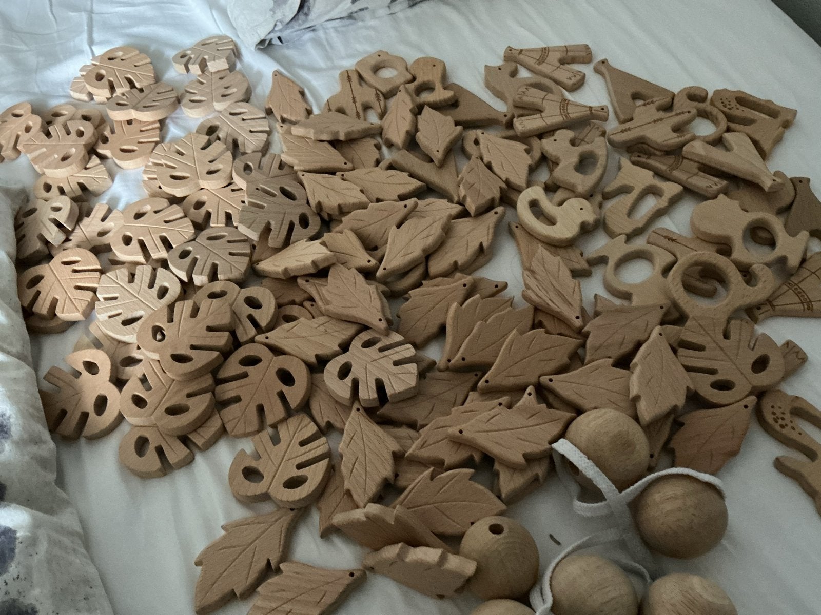 Houten bladeren en figuren voor speenkoorden/wagenspanners, Ophalen of Verzenden, Nieuw, Overige typen
